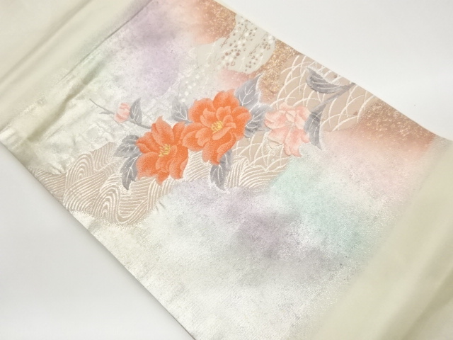 JAPANESE NAGOYA OBI / WOVEN FLOWER